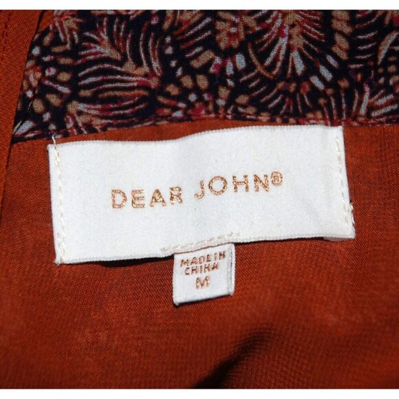 Dear John Elia Sleeveless Maxi Dress Size M Adjustable Straps V-Neck Lined Ruffl - Picture 9 of 11